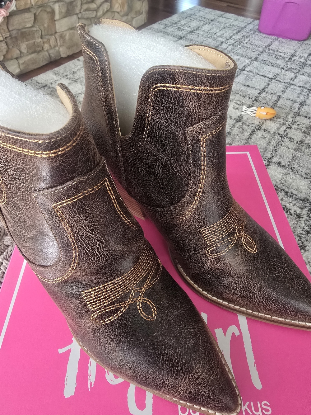 Corkys Espresso Crinkle Ankle Boots - Picture 2 of 7